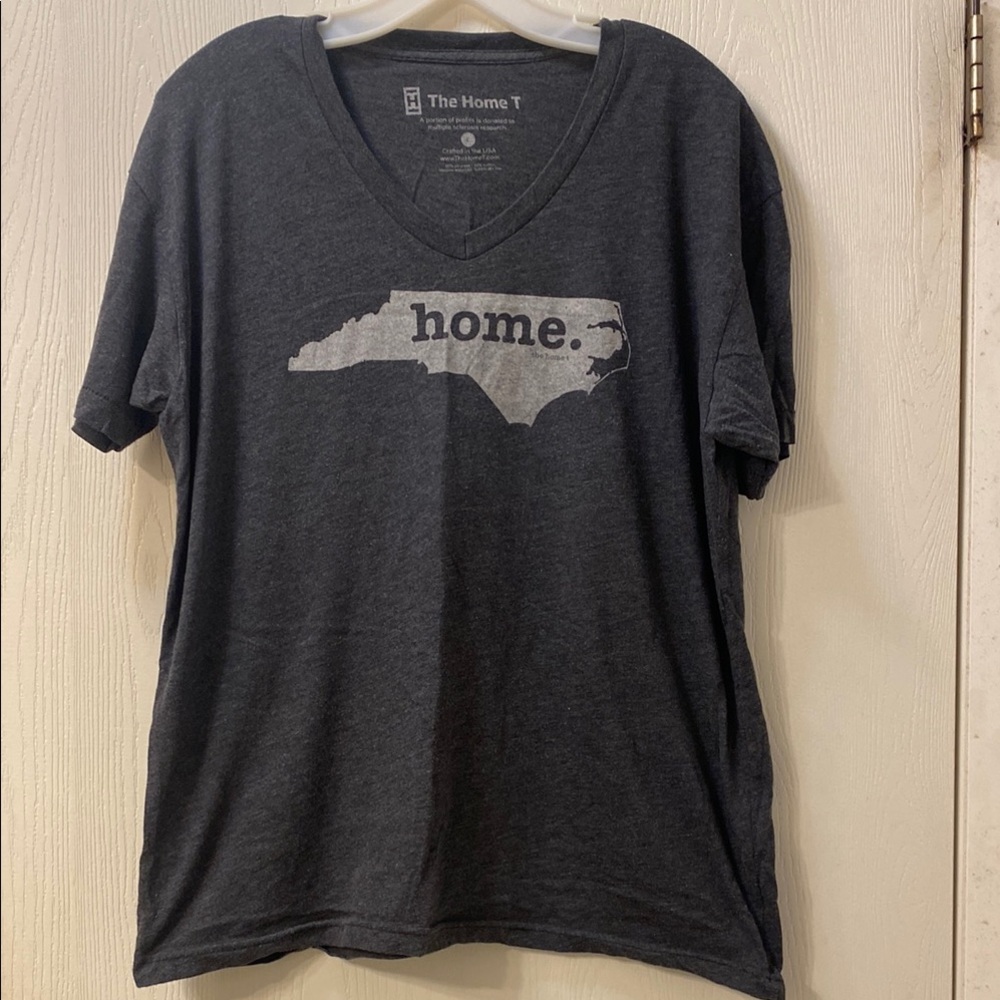 North Carolina T Gray V-Neck T-Shirt